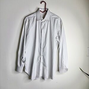 Brioni Striped Button-Down Long Sleeve Shirt